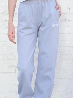 Brandy Melville Pale Blue NY Rosa Sweatpant